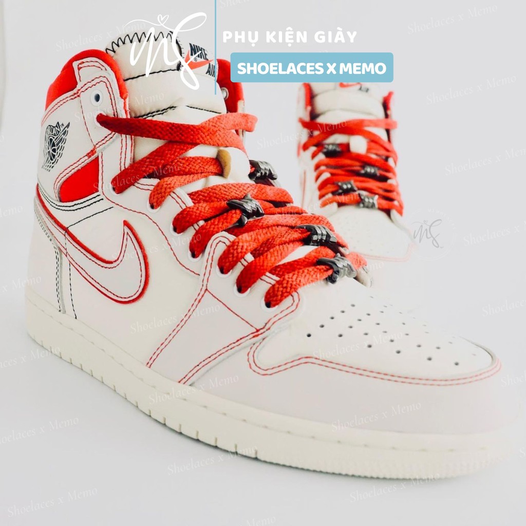 Dây Giày Loang Tie Dye RED- Dây Giày Vintage AJ1 Màu Đỏ