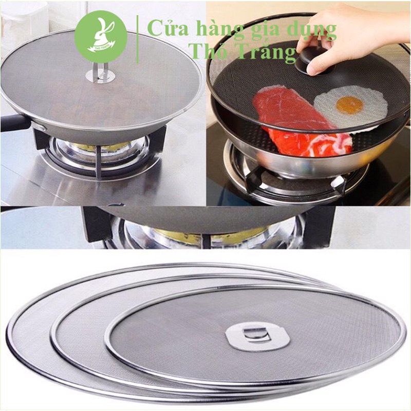 Nắp lưới đậy chảo chống văng dầu mỡ loại lớn 29cm cao cấp PGL