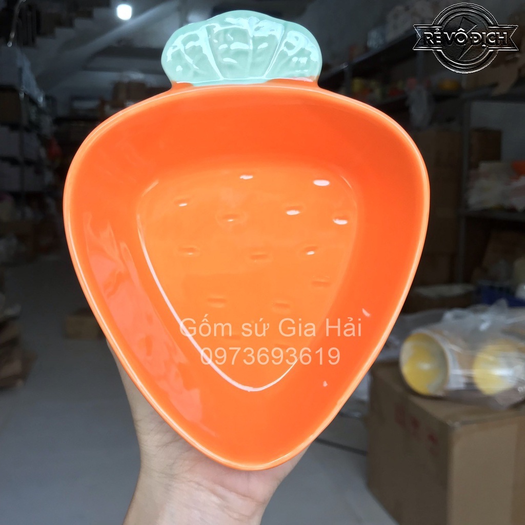 Bộ bát đĩa decor cao cấp màu cam siêu đẹp