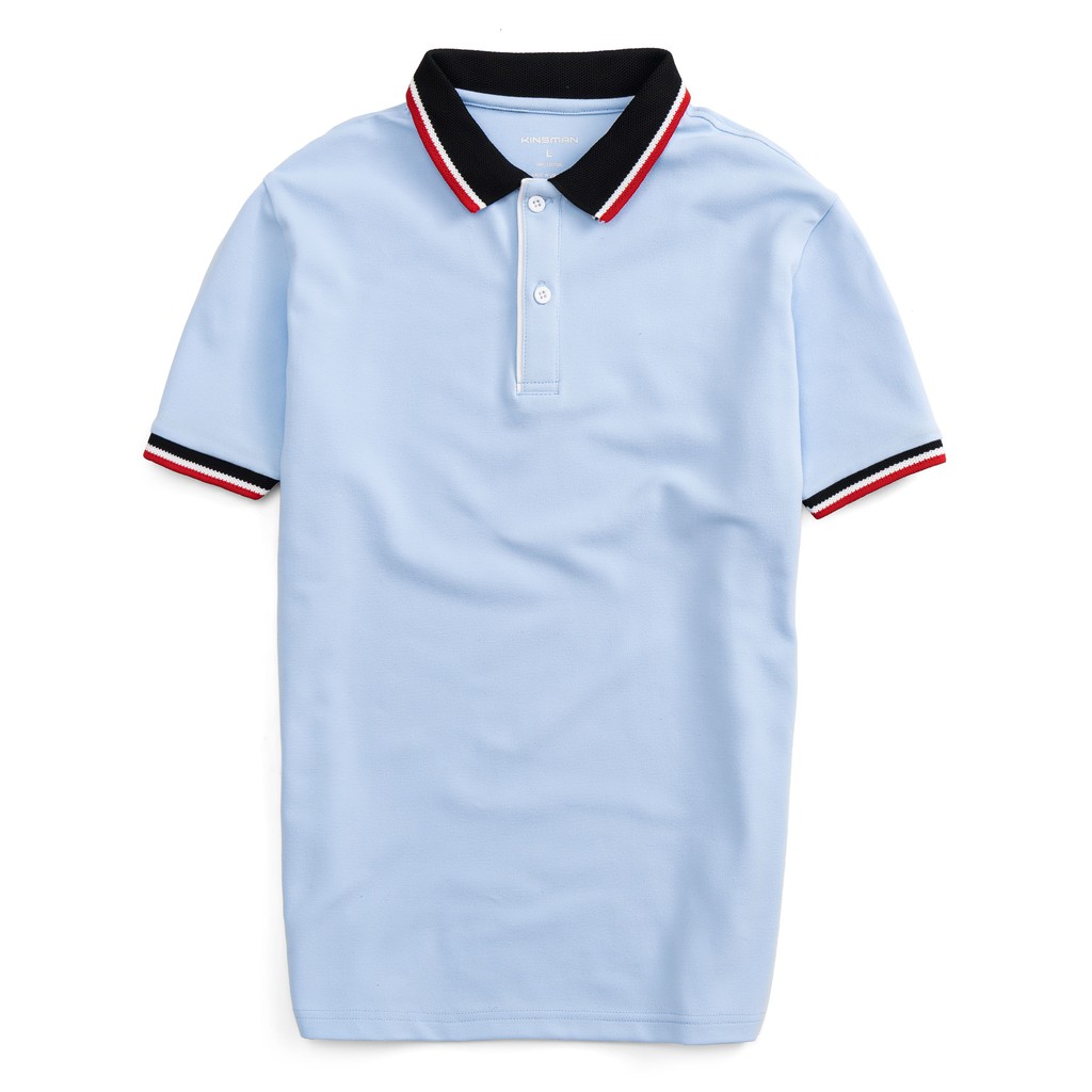[Mã 12FASHIONSALE1 giảm 10K đơn 50K] Áo Thun polo Nam KINSMAN Tay Ngắn có cổ phối lé vải Cotton dày mịn Rẻ Đẹp PL723 | BigBuy360 - bigbuy360.vn