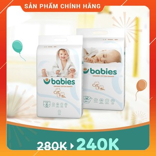 TÃ BỈM QUẦN BABIES ORGANIC ❤️FREESHIP❤️ M54 L50 XL46 XXL40 DÀNH CHO BÉ AN TOÀN MỀM MỊN SIÊU THẤM HÚT❤️ momom