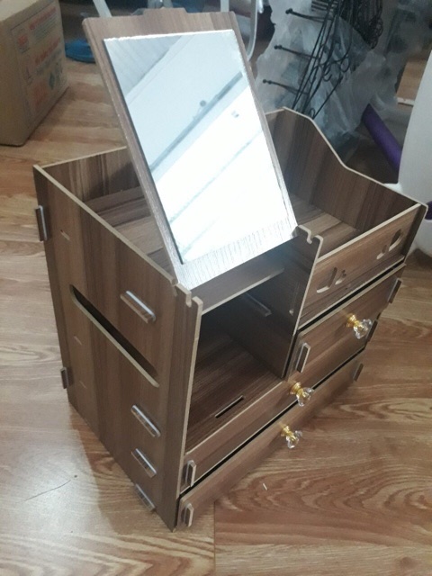 Kệ mĩ phẩm đa năng 4 tầng kèm gương soi cực hot.