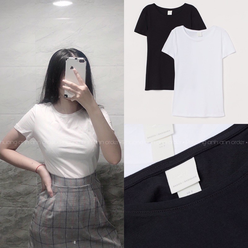 Set 2 áo phông cổ tròn basic H & M