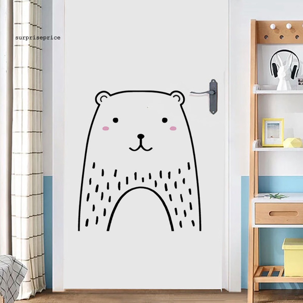 Sticker dán tường hình động vật dễ thương trang trí DIY