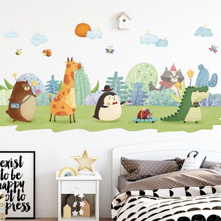 [CAM KẾT HÀNG ĐẸP] Decal dán tường cho bé, tranh trang trí phòng ngủ cho bé, nhà trẻ mẫu giáo giúp bé thích thú,động vật
