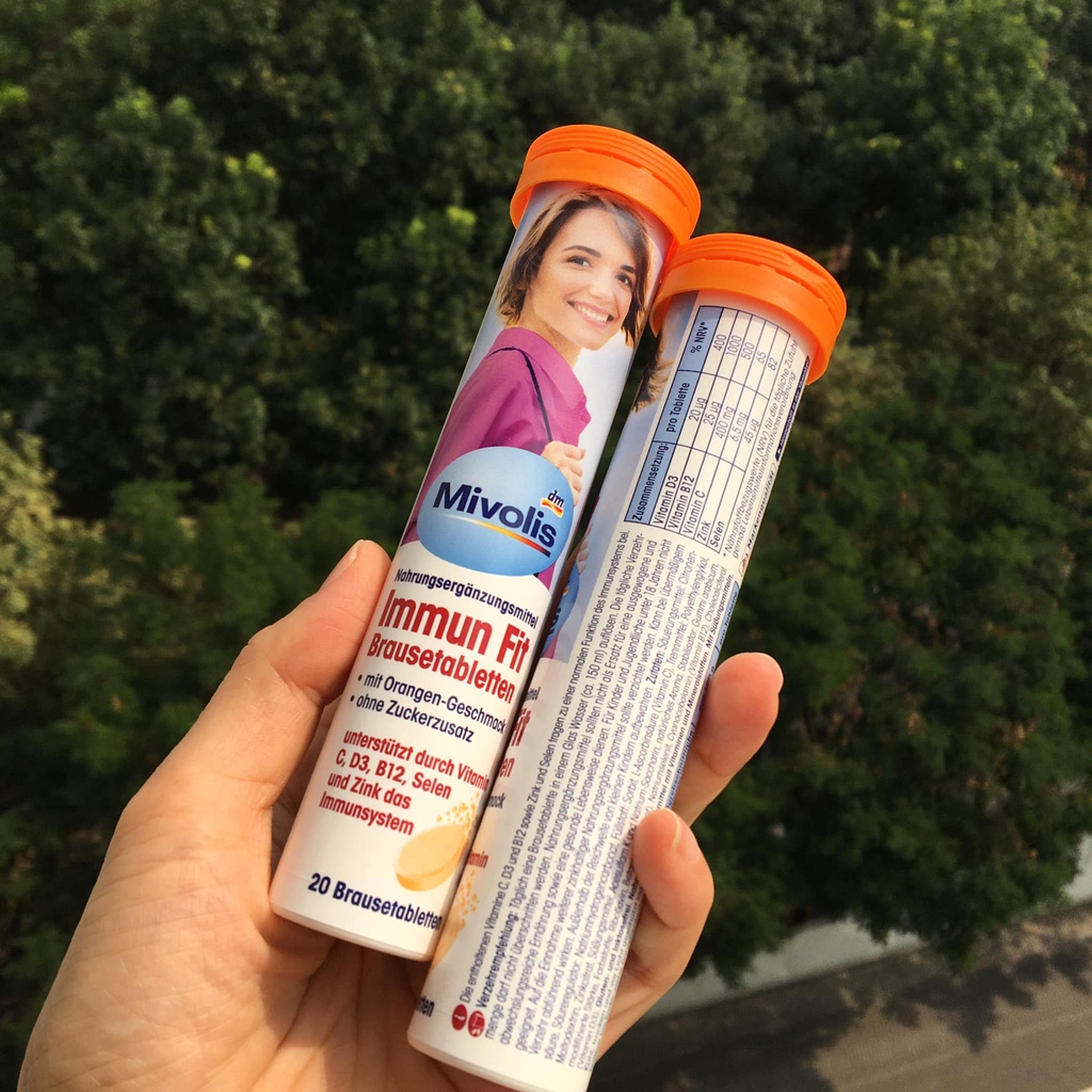 Viên Sủi Mivolis Vitamin C và các vị khác - Hàng nội địa Đức