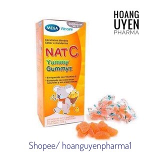 Kẹo dẻo tăng cường đề kháng Nat C Yummy Gummyz - Hộp 25 túi
