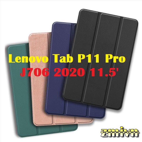 Ốp lưng / Bao da từ tính Lenovo Tab P11 Pro J706 2020 11.5inch đóng mở màn hình tự động
