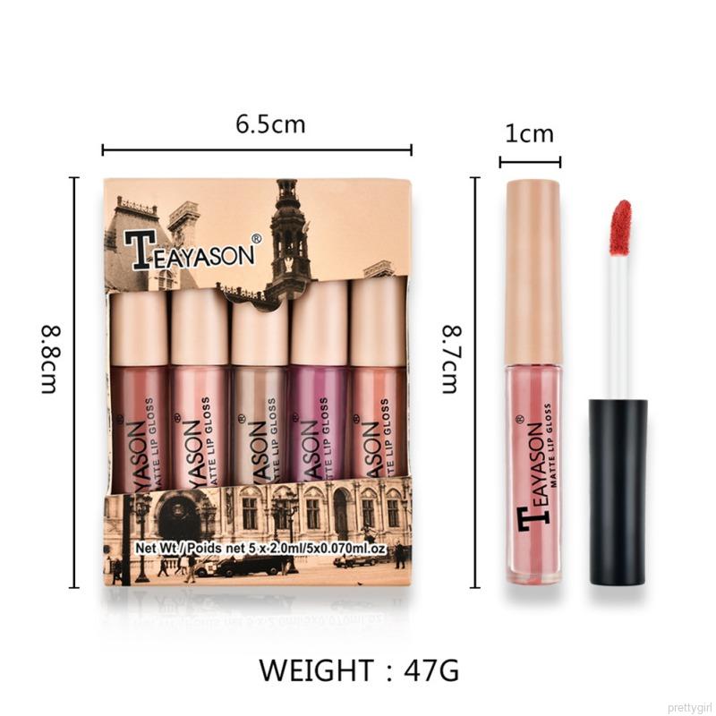 (Hàng Mới Về) Set 5 Son Kem Lì Mịn Mượt Như Nhung Kháng Nước Và Lâu Trôi | BigBuy360 - bigbuy360.vn