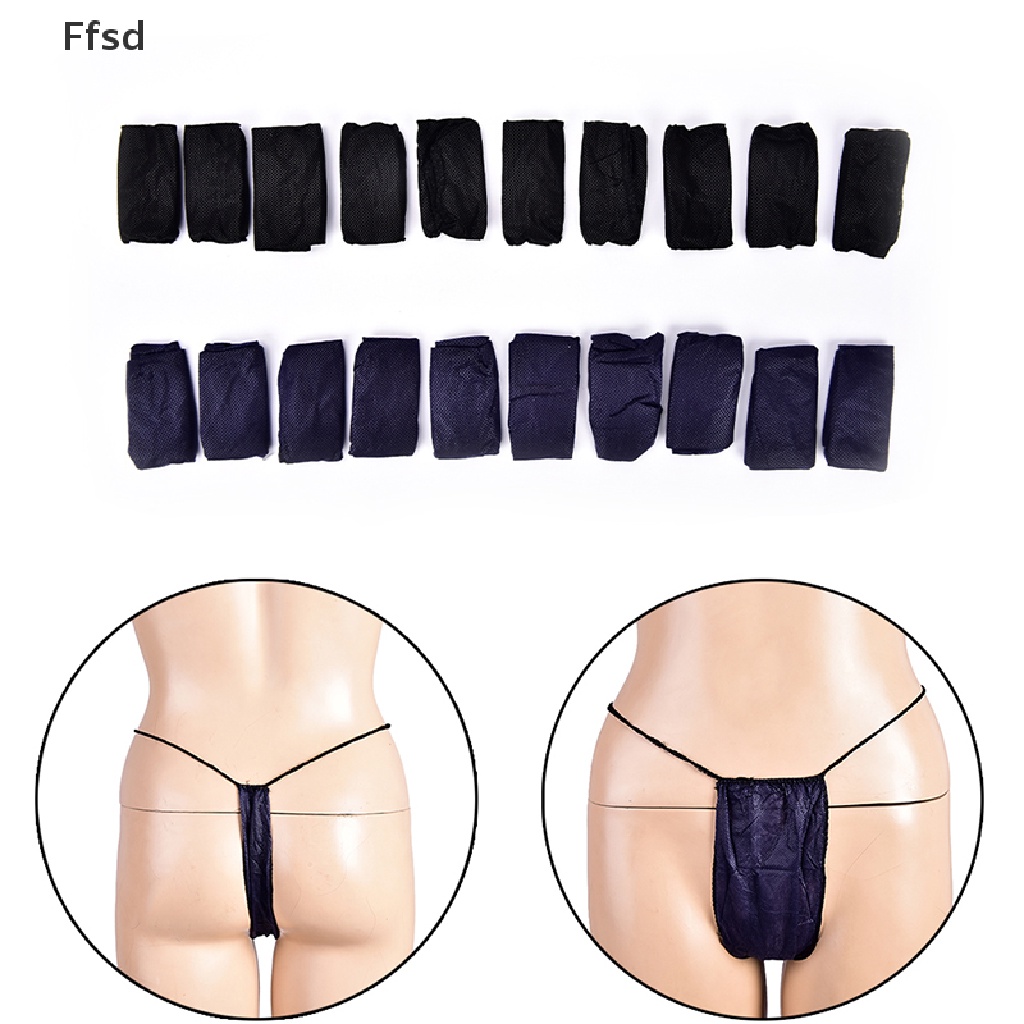 {Ffsd} Set 10 Quần Lót Chữ T Lọt Khe Hở Lưng Dùng Một Lần Cho Spa / Du Lịch Nóng Bỏng