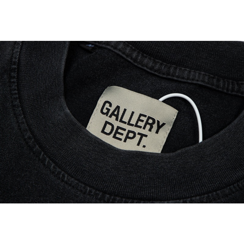 GALLERY DEPT Vintage Washed Distressed Pocket Print Letter Couple Loose Casual T-Shirt