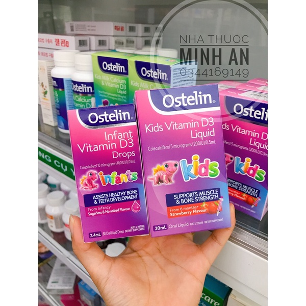 [CHÍNH HÃNG] ‼️Vitamin D3 Ostelin, D3 Drops Ostelin 2.4ml, D3 Liquid Ostelin 20ml - Xuất xứ Úc