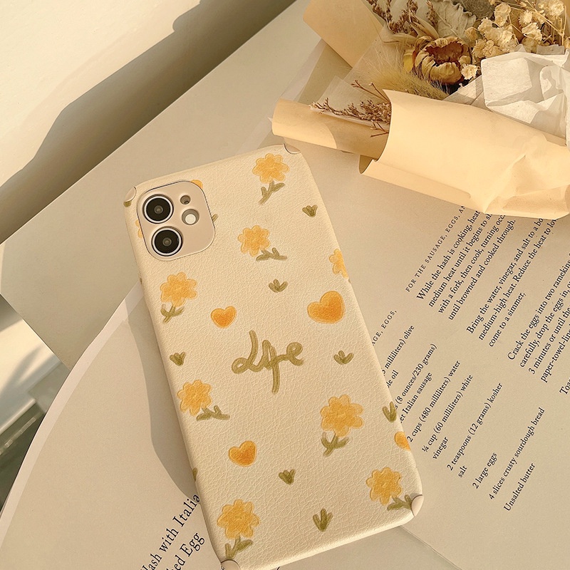 Bao Da Điện Thoại In Họa Tiết Hoa Sơn Dầu Cho Iphone 11 12 12 Pro Xs 7 / 8 Plus | BigBuy360 - bigbuy360.vn