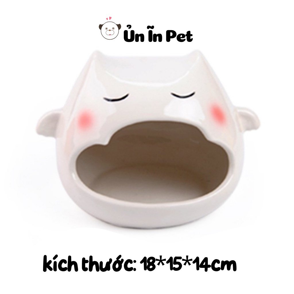 Nhà ngủ sứ hamster, THIÊN THẦN TRẮNG, dơi trắng siêu mát, dễ thương