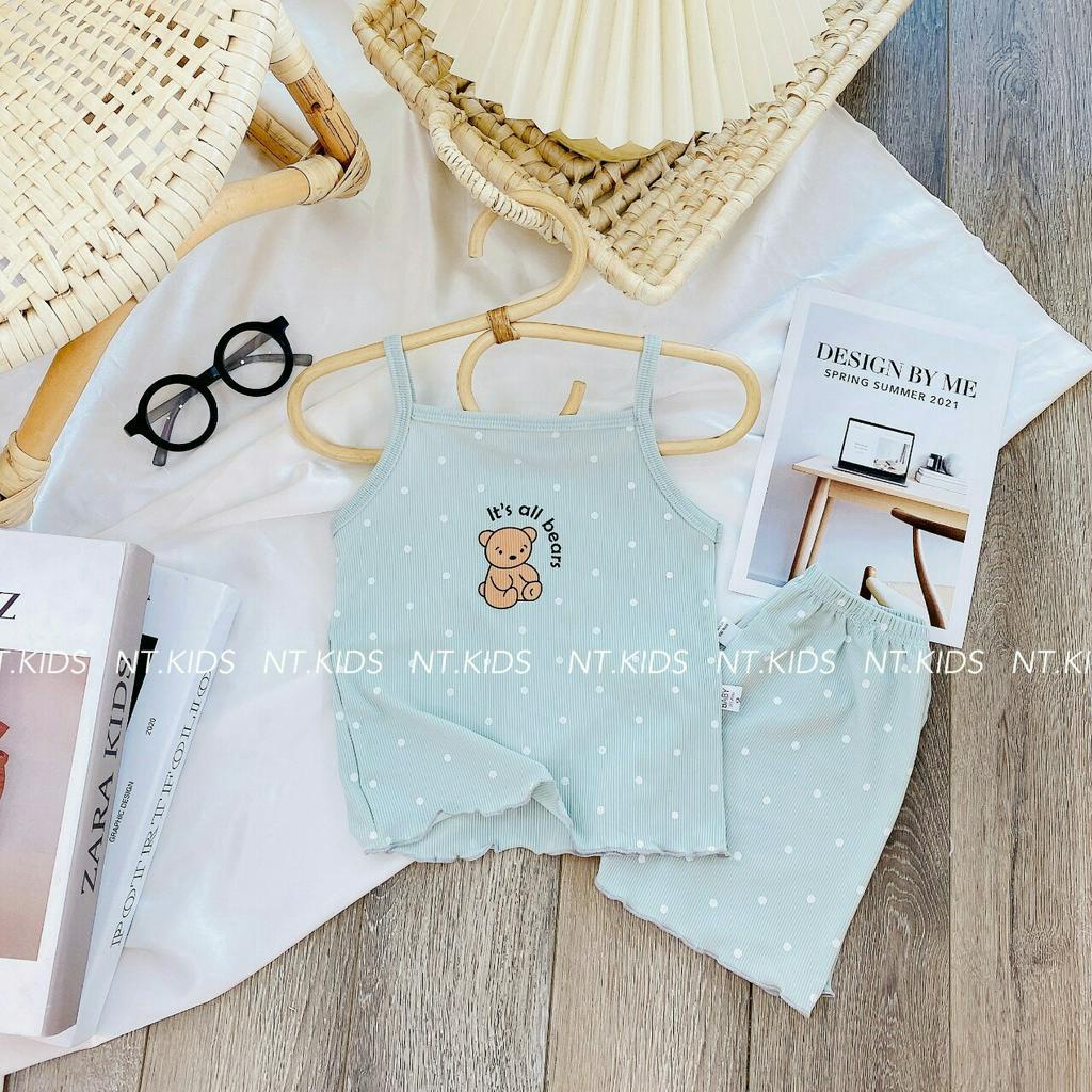 Bộ 2 dây tăm lạnh chấm bi cho bé gái.