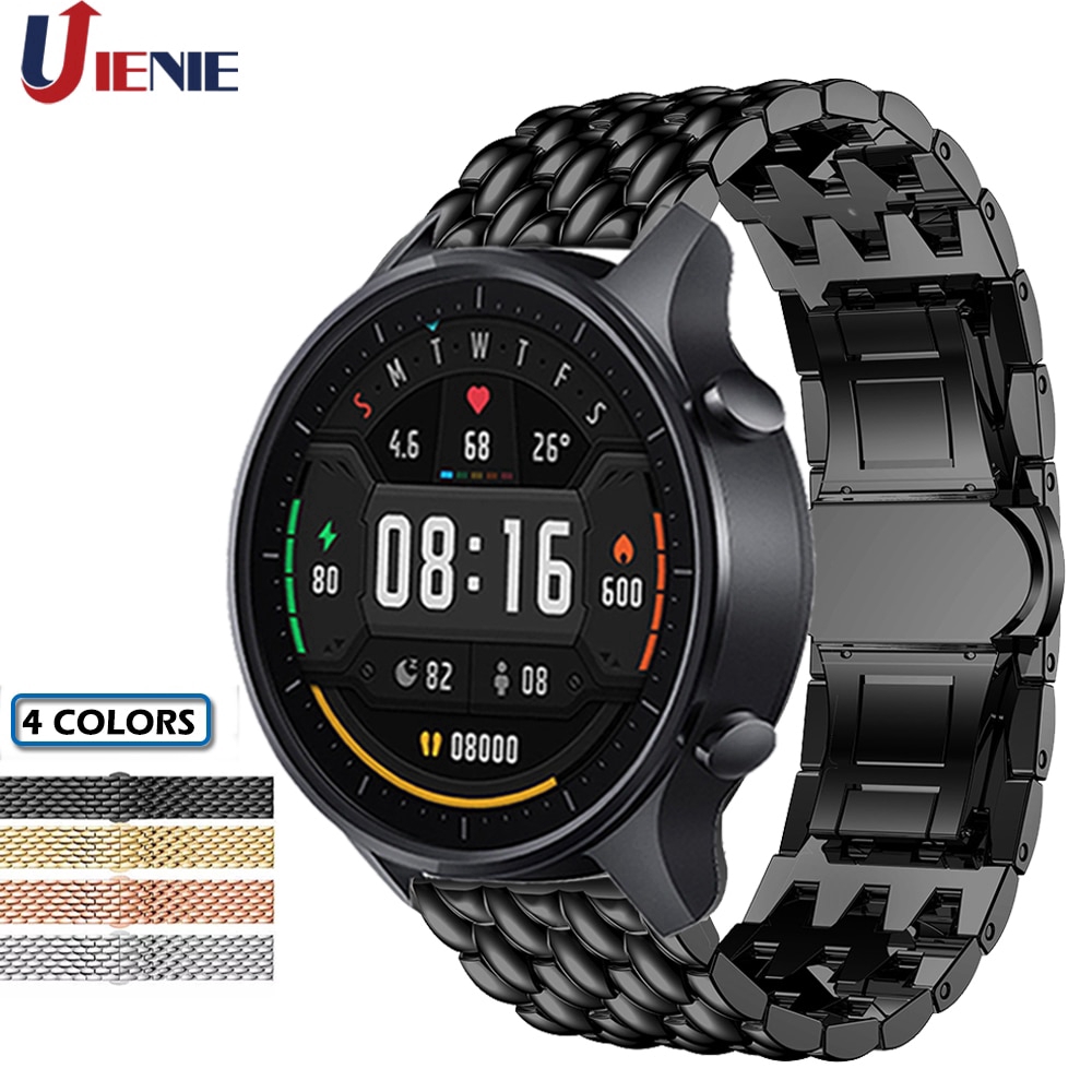 Dây Đeo Đồng Hồ Thông Minh Bằng Thép Không Gỉ Rộng 22mm Cho Xiaomi Mi Amazfit Gtr 47mm