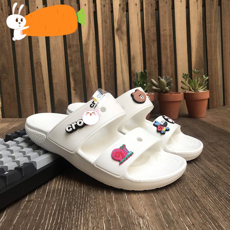 [TẶNG STICKER] DÉP CROCS HAI QUAI ĐÚC NGUYÊN KHỐI - DÒNG CROCS MỚI ĐI SIÊU NHẸ VÀ ÊM CHÂN