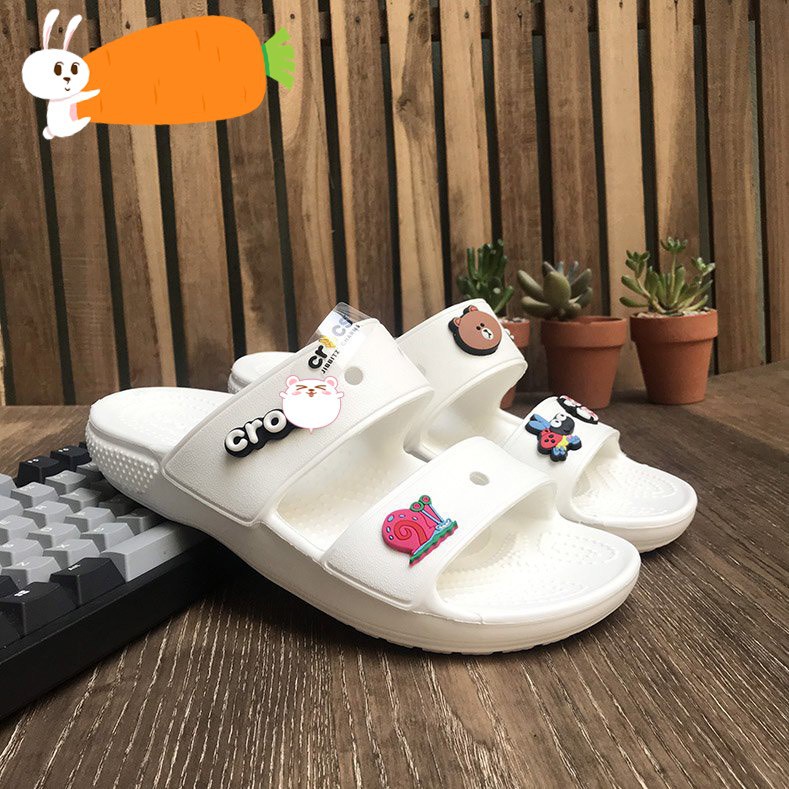 [TẶNG STICKER] DÉP CROCS HAI QUAI ĐÚC NGUYÊN KHỐI - DÒNG CROCS MỚI ĐI SIÊU NHẸ VÀ ÊM CHÂN