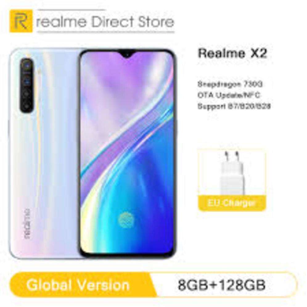 điện thoại Realme X2 2sim ram 8G rom 256G mới Chính Hãng, Màn hình: AMOLED6.4"Full HD+, Cày game nặng siêu chất GGS 04