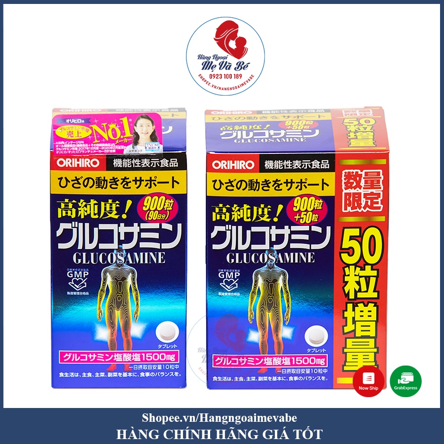 Viên uống Glucosamine Orihiro, viên bổ xương khớp Glucosamin Nhật Bản [Date 06/2023]