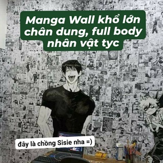 (ĐỌC MÔ TẢ, CHAT TRƯỚC KHI ĐẶT) Manga Wall khổ lớn ghép ảnh chân dung, full body nhân vật theo yêu cầu