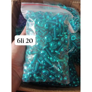 Gr5.ốc titan gr5 6li 2 phân..combo 10 con.