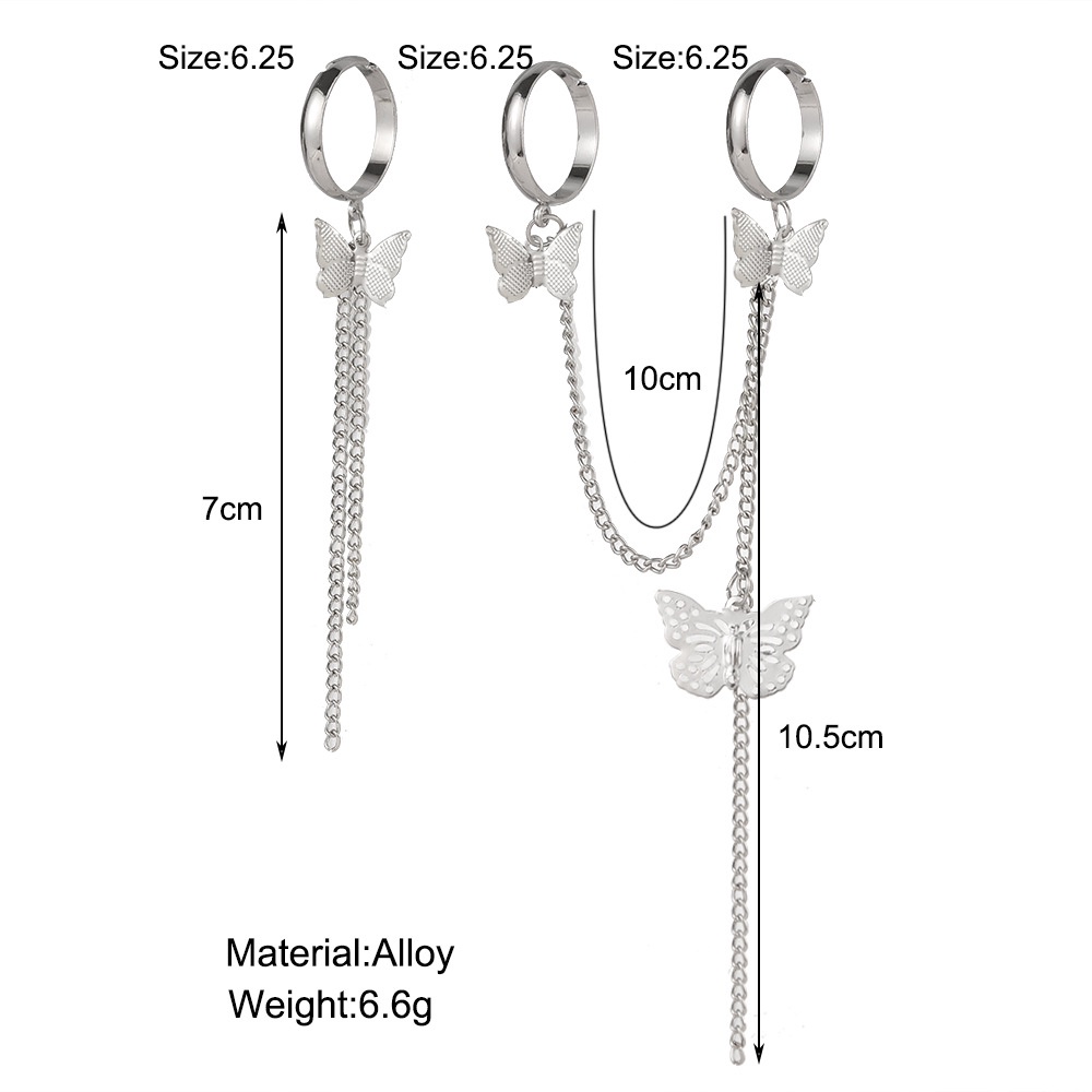 Nhẫn hình bướm đính đá đơn giản sáng tạo thời trang 2022 dành cho nữ