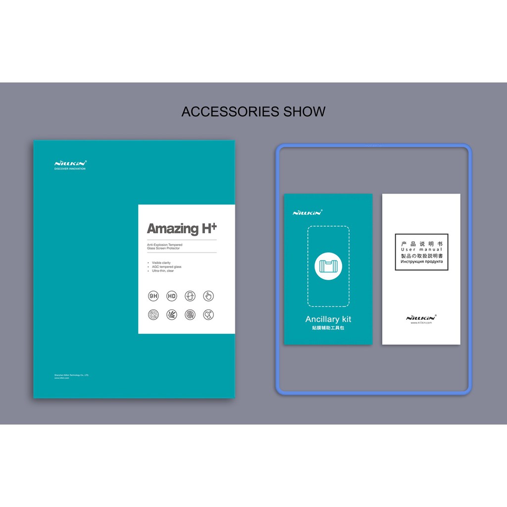 KÍNH CƯỜNG LỰC Amazing H+ chính hãng NILLKIN Cho IPAD MINI 4/5 /10.2 / 10.5 / 10.9 / 11 / 12.9