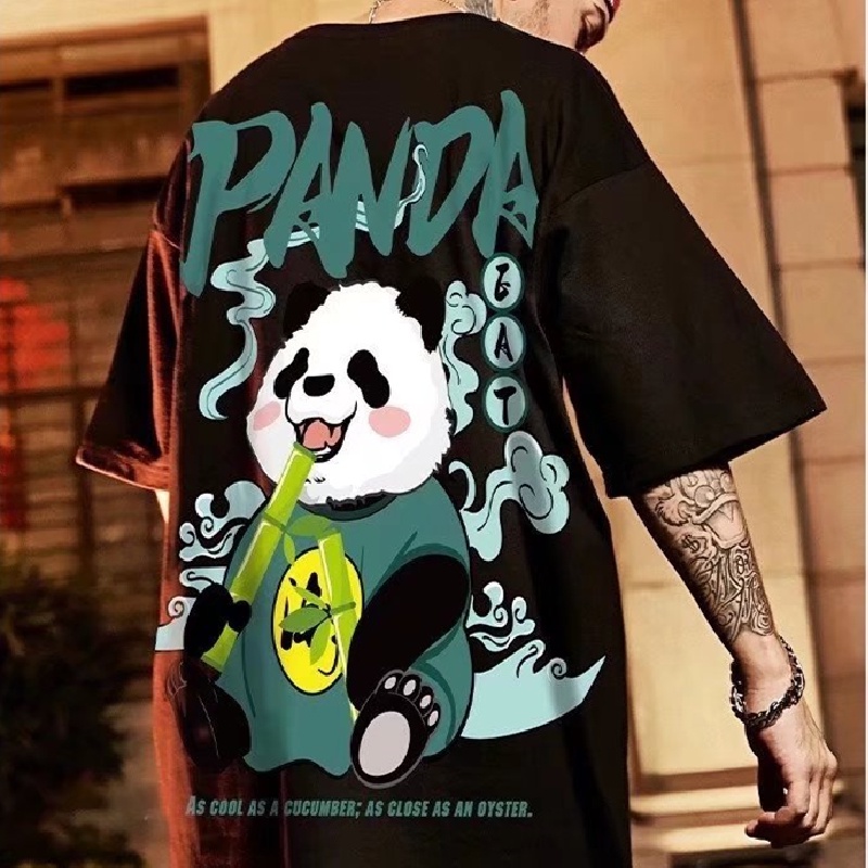 Áo Thun Dáng Rộng In Họa Tiết Hoạt Hình Phong Cách Hip Hop Thời Trang Mùa Hè Cho Nam [M-8XL]