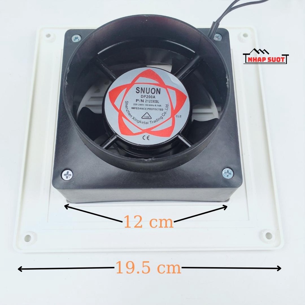 Quạt Thông Gió Đa Năng SIKO Lỗ Khoét 12x12 cm - Model 12B