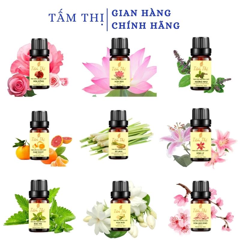 Tinh Dầu Thiên Nhiên Nguyên Chất TẤM THỊ Lọ 10ml Giúp Làm Thơm Phòng Đa Dạng Mùi như Sả Chanh & 5 Mùi Diệt Khuẩn Khác