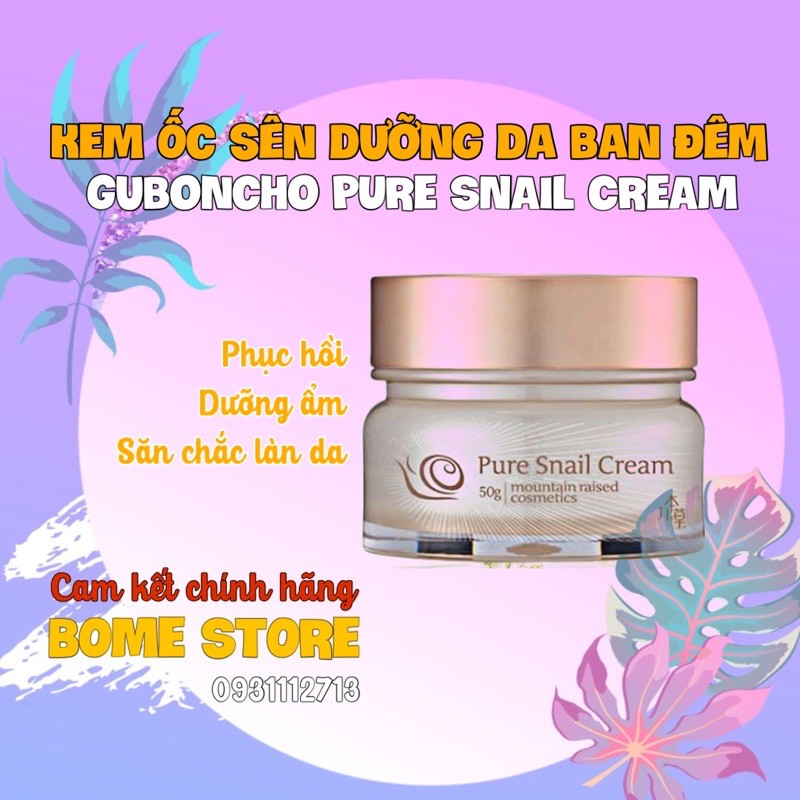 KEM ỐC SÊN DƯỠNG DA BAN ĐÊM SNAIL CREAM GUBONCHO