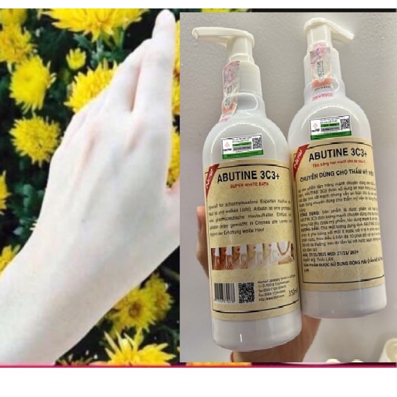 Kem Tắm Trắng ABUTINE 3c3 Trắng Da Toàn Thân 350ml