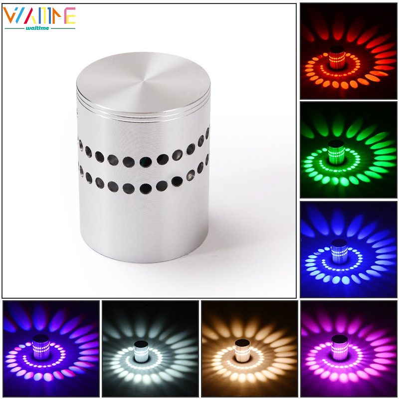 3W RGB Trong Nhà Dẫn Đèn Tường Không Dây Sáng Tạo Nhôm Đèn Treo Tường Đèn Tường Đèn Chiếu Sáng cho Nhà Cầu Thang Phòng Tắm Phòng Ngủ Ánh Sáng Kinkiety waitime