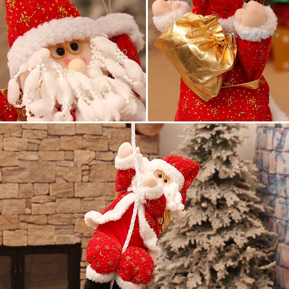 Dây thừng treo trang trí giáng sinh hình ông già noel 30cm