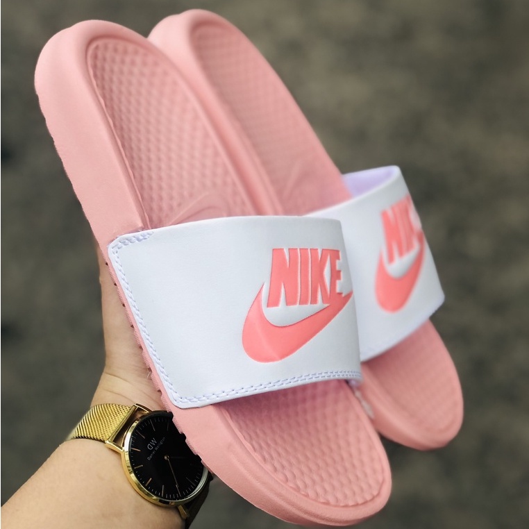 Dép unisex 𝐍𝐈𝐊𝐄 ❤️FREESHIP + Hộp❤️ dép quai ngang thể thao nam nữ mk in 𝐍𝐈𝐊𝐄-𝐁𝐚𝐧𝐚𝐬𝐬𝐢,hồng quai trắng