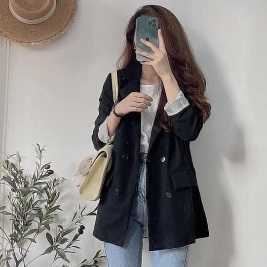 Áo blazer 2 lớp dài tay nhiều màu phong cách Hàn quốc Áo vest nữ khoác ngoài | BigBuy360 - bigbuy360.vn