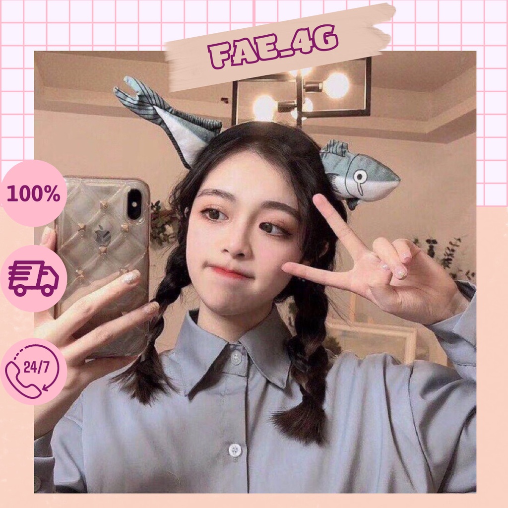 Bờm cài tóc con cá ngộ nghĩnh phong cách Hàn Quốc