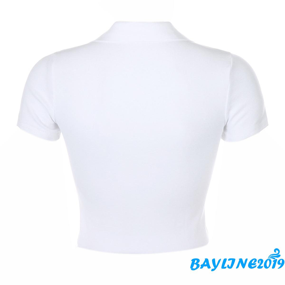 Áo Thun Nữ Tay Ngắn Có Cổ Thời Trang Quyến Rũ | BigBuy360 - bigbuy360.vn