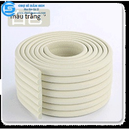 combo 5 cuộn dây cao su bọt biển mềm dài 2m dán bọc góc cạnh bàn, tủ kính, giường an toàn G108-BGxop-2m (trắng kem)
