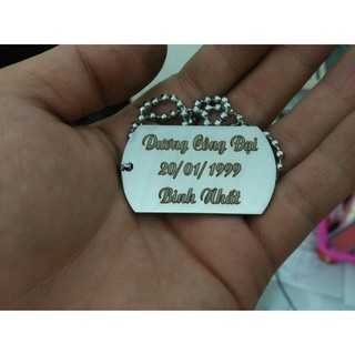 Thẻ Bài Khắc Tên Hình