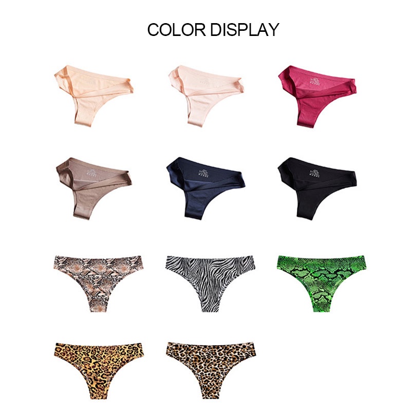 AOFEIQIKE AOFEIQIKE Quần Lót Không Đường May Họa Tiết Da Báo Chất Liệu Mềm Mại Siêu Mỏng Thoải Mái Cho Nữ
