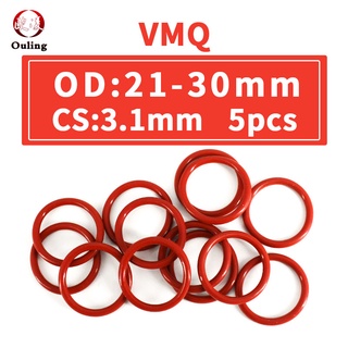Set 5 vòng đệm cao su silicon hình chữ o dày 3.1mm 21 / 22 / 23 / 24 / 25 / 26 / 27 / 28 / 29 / 30 * 3.1mm