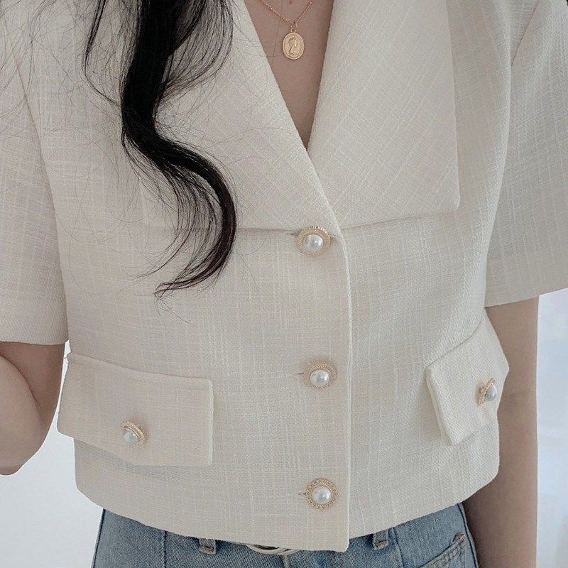 Áo Khoác Nữ Aimeehouse Ngắn Dáng Rộng Phong Cách Hàn Quốc Thời Trang trẻ trung hàng Quảng Châu cao cấp