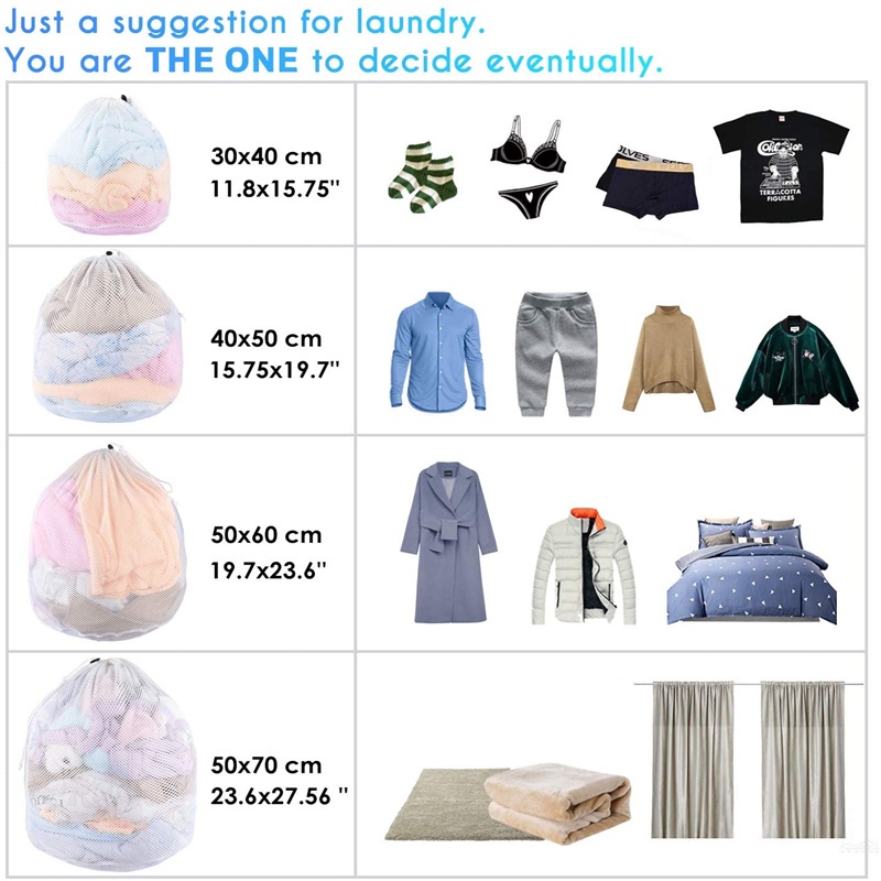 Túi Lưới Giặt Đồ Lót Dây Rút Chịu Được Sức Nặng Tiện Dụng Cho Máy Giặt