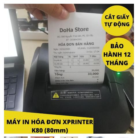 Máy In Bill Hóa Đơn XPRINTER A160 (USB) Có Cắt Giấy Tự Động