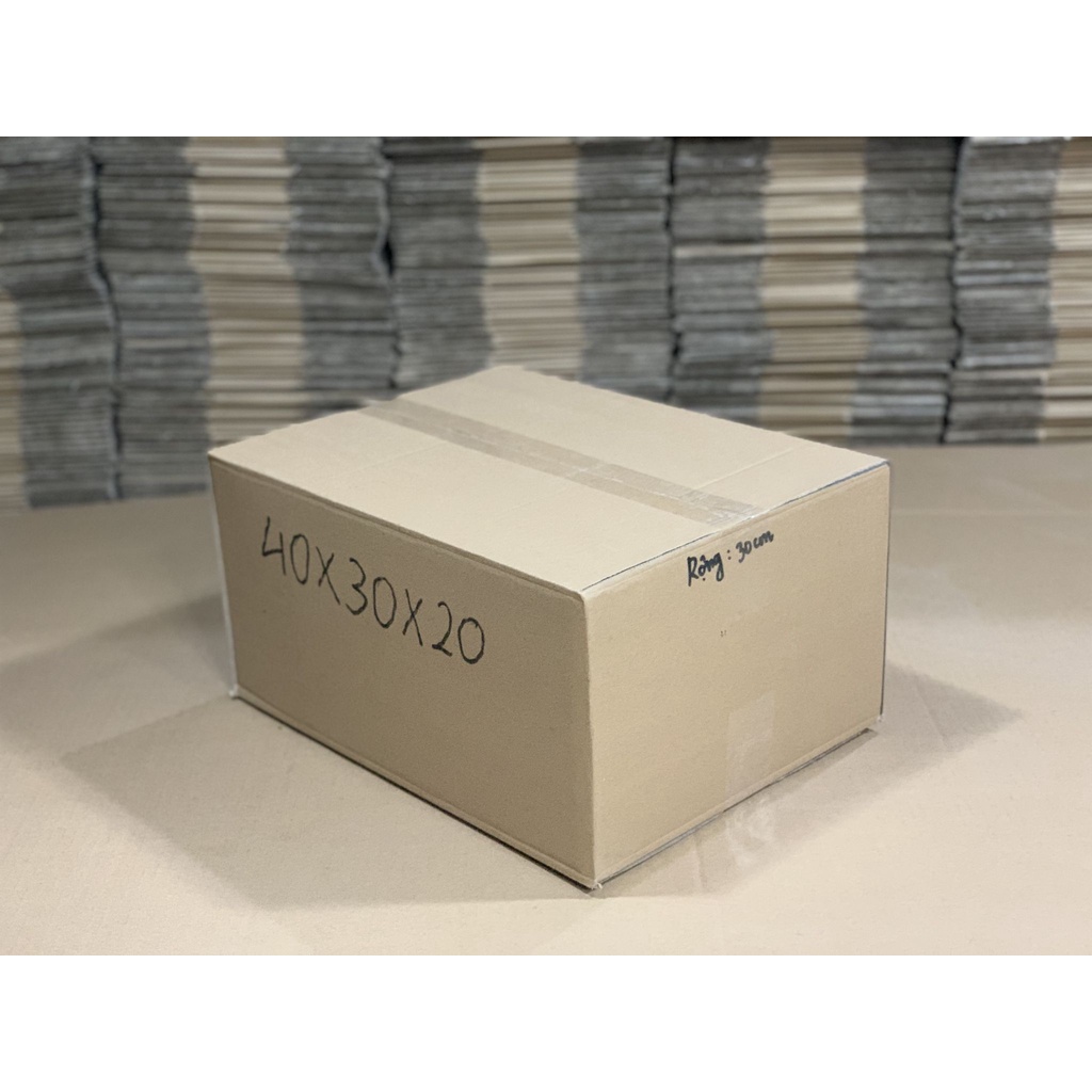 10 hộp carton 5 lớp đóng hàng 40x30x20 HUPUNACARTON thùng giấy gói hàng tiện lợi