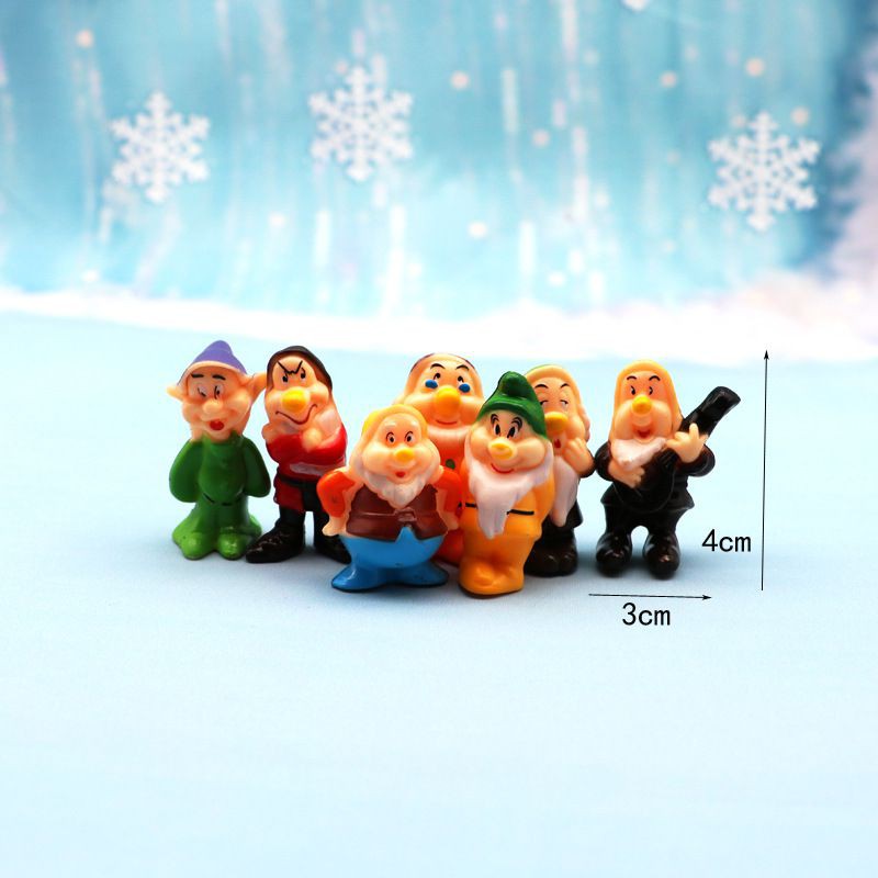 Bộ Sưu Tập Búp Bê Hình Bạch Tuyết Và Bảy Chú Lùn (8 Cái)