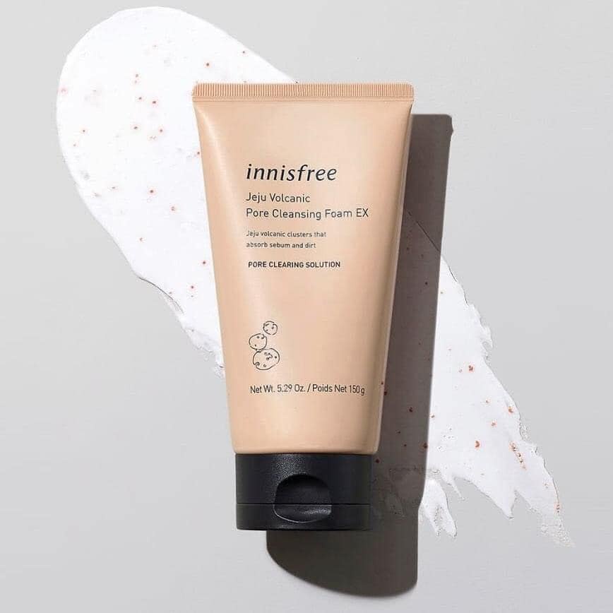 Sữa Rửa Mặt Innisfree Tro Núi Lửa Jeju Volcanic Pore Cleansing Foam Hàn Quốc Giúp se khít lỗ chân lông150ml