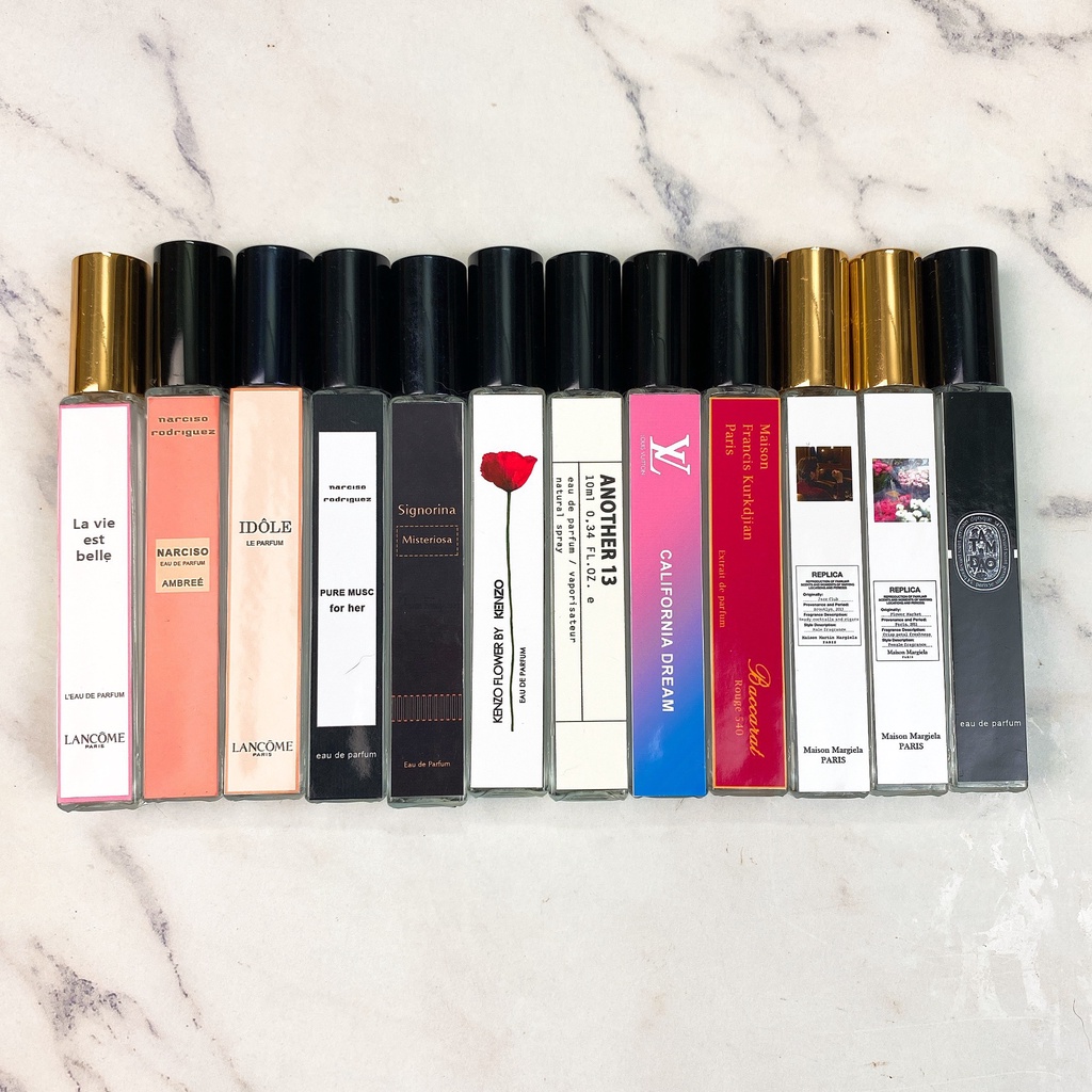 [SALE] Lọ Chiết Nước Hoa 10ml Thủy Tinh Thiết Kế Dạng Xịt Mẫu Vuông Nắp Vàng Sang Trọng - QH SHOP
